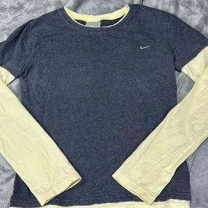 Vintage Nike Athletics Layered Long Sleeve T-Shirt Women’s Large L